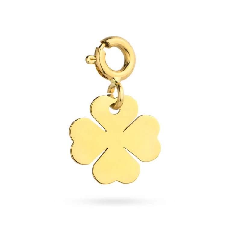 Złota zawieszka pełna koniczynka Charms Z-GW-182-585 marko