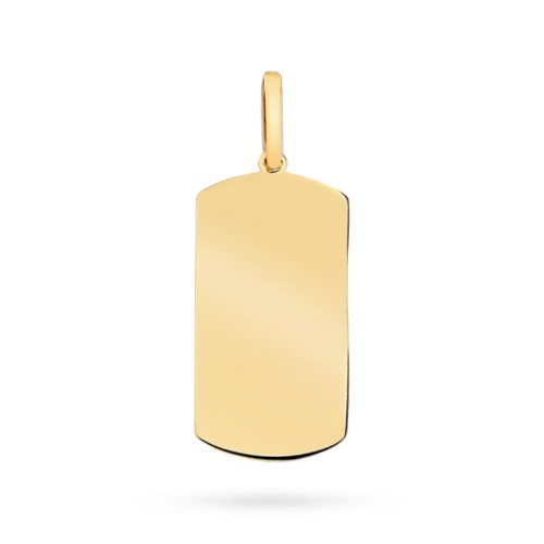 Złota zawieszka pod grawer gładki prostokąt z zaokrąglonymi brzegami Jeso Z-GW-162-585 marko