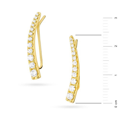 Pozłacane kolczyki nausznice z cyrkoniami ear crawler Soledo K226-925-Z marko