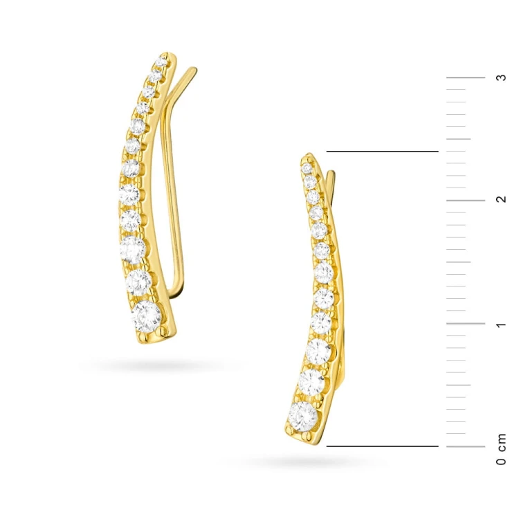 Pozłacane kolczyki nausznice z cyrkoniami ear crawler Soledo K226-925-Z marko