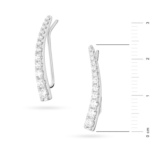 Srebrne kolczyki nausznice z cyrkoniami ear crawler Soledo K226-925-S marko