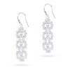 Wiszące kolczyki ślubne Swarovski elements perły i kryształy KW004 marko