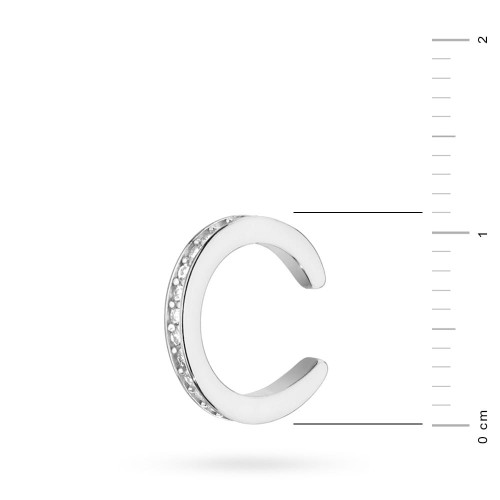 Srebrny kolczyk nausznica nakładka z cyrkoniami fake piercing Soledo K227-925-S marko