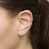 Pozłacany kolczyk nausznica ząbki ćwieki nakładka fake piercing Supreni K290-925-Z marko