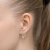 Srebrne kolczyki dwuczęściowe nausznice ear jacket listki Virino K221-925-S marko