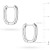 Srebrne kolczyki kwadratowe geometryczne spinacz Supreni K317-925-S marko