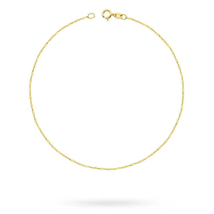 Złota bransoletka na nogę kostkę łańcuszek singapur 25cm BN058-585 marko