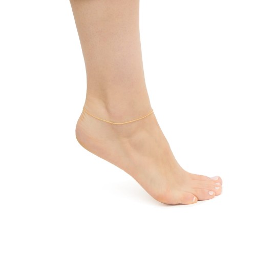 Złota bransoletka na nogę kostkę rolo 25cm