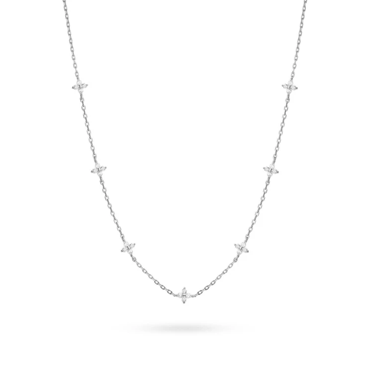 Srebrny naszyjnik choker kwiatki cyrkonie Soledo N881-925-S marko