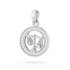 Srebrny wisiorek znak zodiaku w kole Waga cyrkonie Z624-925-WA marko