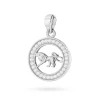Srebrny wisiorek znak zodiaku w kole Lew cyrkonie Z624-925-LE marko