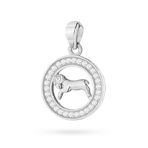 Srebrny wisiorek znak zodiaku w kole Baran cyrkonie Z624-925-BA  marko