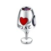 Srebrna zawieszka wisiorek kieliszek wino czerwone serduszko Charms Z622-925 marko