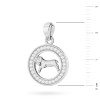 Srebrny wisiorek znak zodiaku w kole Baran cyrkonie Z624-925-BA  marko