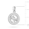 Srebrny wisiorek znak zodiaku w kole Ryby cyrkonie Z624-925-RY marko