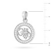 Srebrny wisiorek znak zodiaku w kole Skorpion cyrkonie Z624-925-SK marko