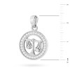 Srebrny wisiorek znak zodiaku w kole Waga cyrkonie Z624-925-WA marko