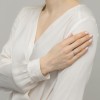 Srebrny pierścionek z różowym kwarcem okrągły kamień Kleur JP058-925-RS marko