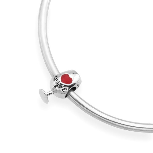 Srebrna zawieszka wisiorek kieliszek wino czerwone serduszko Charms Z622-925 marko