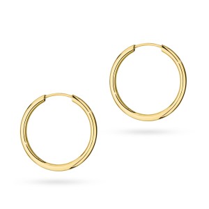 Złote klasyczne kolczyki koła kreolki 18mm Jeso 