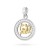 Pozłacany wisiorek znak zodiaku w kole Wodnik cyrkonie Z624-925-ZS-WO marko