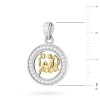 Pozłacany wisiorek znak zodiaku w kole Wodnik cyrkonie Z624-925-ZS-WO marko