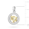 Pozłacany wisiorek znak zodiaku w kole Waga cyrkonie Z624-925-ZS-WA marko