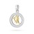 Pozłacany wisiorek znak zodiaku w kole Strzelec cyrkonie Z624-925-ZS-ST marko