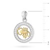 Pozłacany wisiorek znak zodiaku w kole Skorpion cyrkonie Z624-925-ZS-SK marko