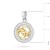 Pozłacany wisiorek znak zodiaku w kole Ryby cyrkonie Z624-925-ZS-RY marko