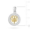 Pozłacany wisiorek znak zodiaku w kole Rak cyrkonie Z624-925-ZS-RA marko