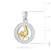 Pozłacany wisiorek znak zodiaku w kole Panna cyrkonie Z624-925-ZS-PA marko