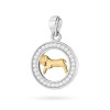 Pozłacany wisiorek znak zodiaku w kole Baran cyrkonie Z624-925-ZS-BA marko