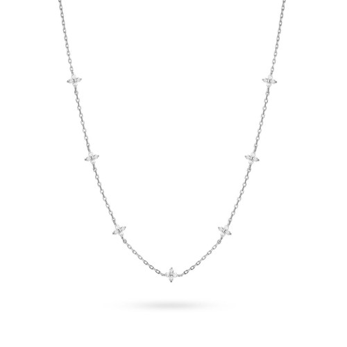 Srebrny komplet choker i bransoletka kwiatki cyrkonie Soledo 
N881-B015-925-S marko