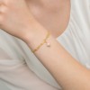 Pozłacana bransoletka z perłą na podwójnym łańcuszku paperclip Supreni B132-925-Z marko
