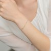 Pozłacana bransoletka paperclip trzy szerokie podłużne ogniwa Supreni B1241-925-Z marko