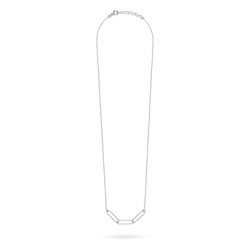 Srebrny komplet naszyjnik i bransoletka paperclip trzy szerokie ogniwa ankier Supreni N926-B1241-925-S marko