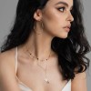 Pozłacany kolczyk podwójne kółko nausznica nakładka fake piercing K1176-925-Z marko