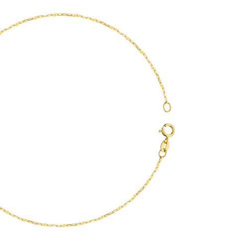 Złota bransoletka na nogę kostkę diamentowany ankier 333 blaszki 25cm BN059-333 marko