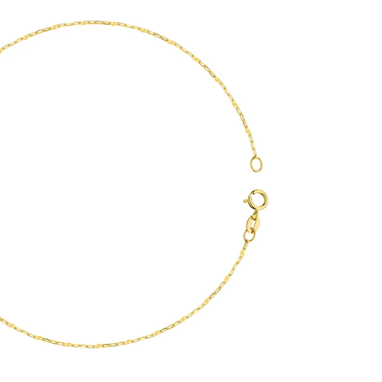 Złota bransoletka na nogę kostkę diamentowany ankier 333 blaszki 25cm BN059-333 marko