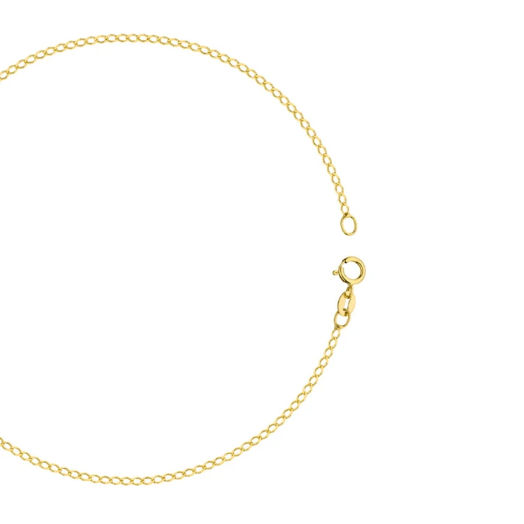 Złota bransoletka na nogę kostkę diamentowana pancerka 25cm BN060-333 marko