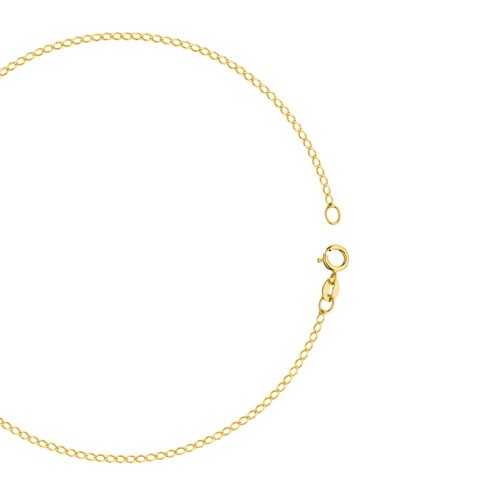 Złota bransoletka na nogę kostkę diamentowana pancerka 25cm BN060-585 marko