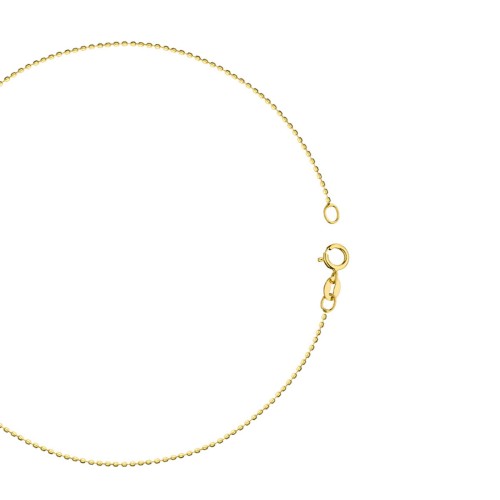 Złota bransoletka na nogę kostkę diamentowana kulka 25cm BN063-585 marko