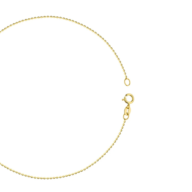 Złota bransoletka na nogę kostkę diamentowana kulka 25cm BN063-585 marko
