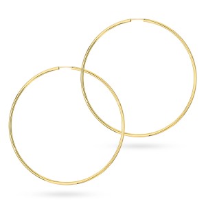 Złote klasyczne kolczyki koła kreolki 60mm Jeso 