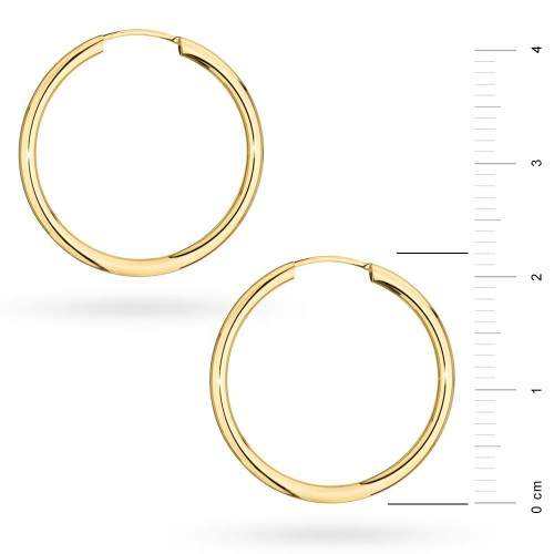Złote klasyczne kolczyki koła kreolki 22mm Jeso 