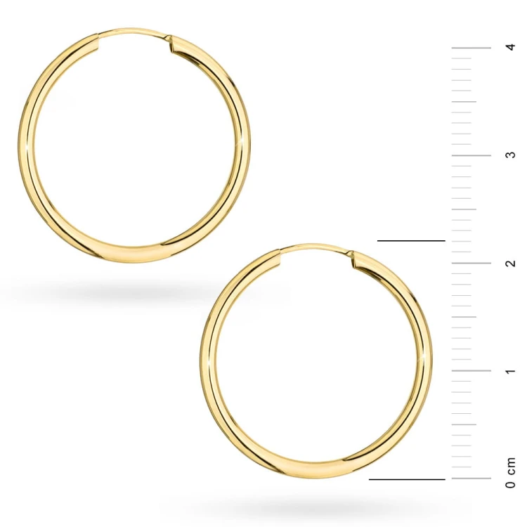 Złote klasyczne kolczyki koła kreolki 22mm Jeso K1339-585 marko