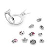 Naszyjnik srebrny sekretnik szklany otwierany medalion Charms  N744-925-S marko