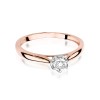 Pierścionek z różowego złota z brylantem 0,08ct Klasyka W468-R585-B0.08 marko - model