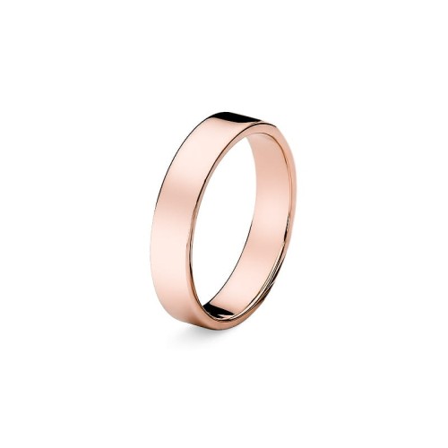 Klasyczna obrączka ślubna różowe złoto profil płaski 4mm O032-R585-40 marko
